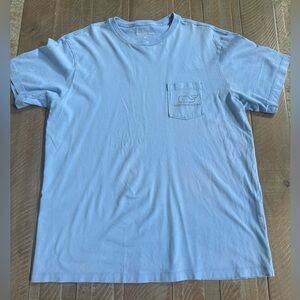 Vineyard Vines Light Blue Tee with Yellow Graphic